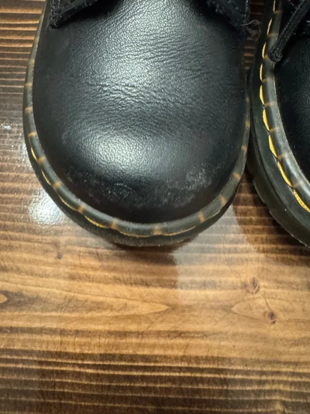 Dr. Martens Zavala Unisex Kids Black Leather Combat Boots with Side‎ Zip Size 10